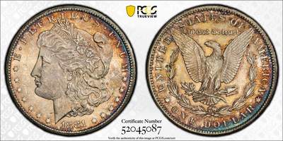 博洋堂世界钱币拍卖第158期（全场包邮） - PCGS MS64 美国1881 CC 摩根 卡森厂 麦稀奇首见 高分稀有品种 双面五彩包浆 一枚即毕业 收藏级
