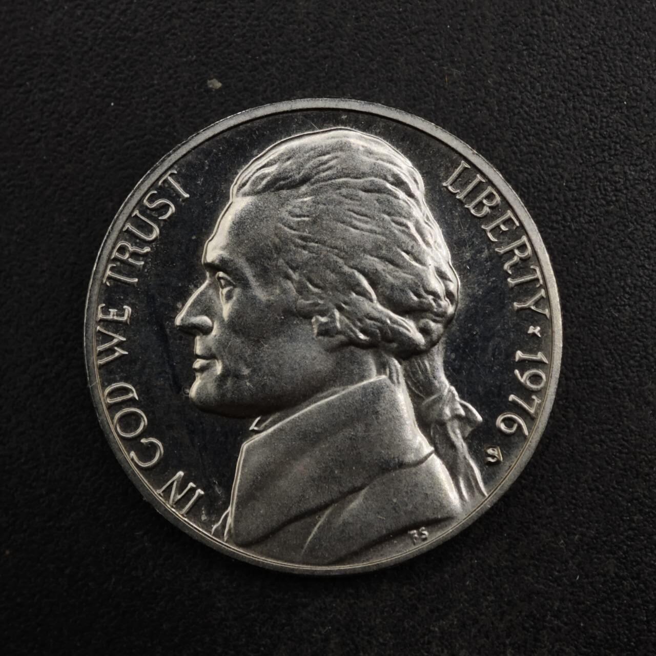 【淘币小摊】限时拍第八百五十三拍  散币银币场  满百包邮可预留两周  周一统一发货  美国1976年5分精制镍币