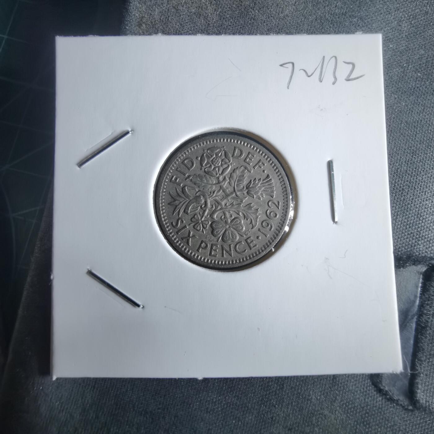 沼泽如烟--第972场 英国1962年6便士