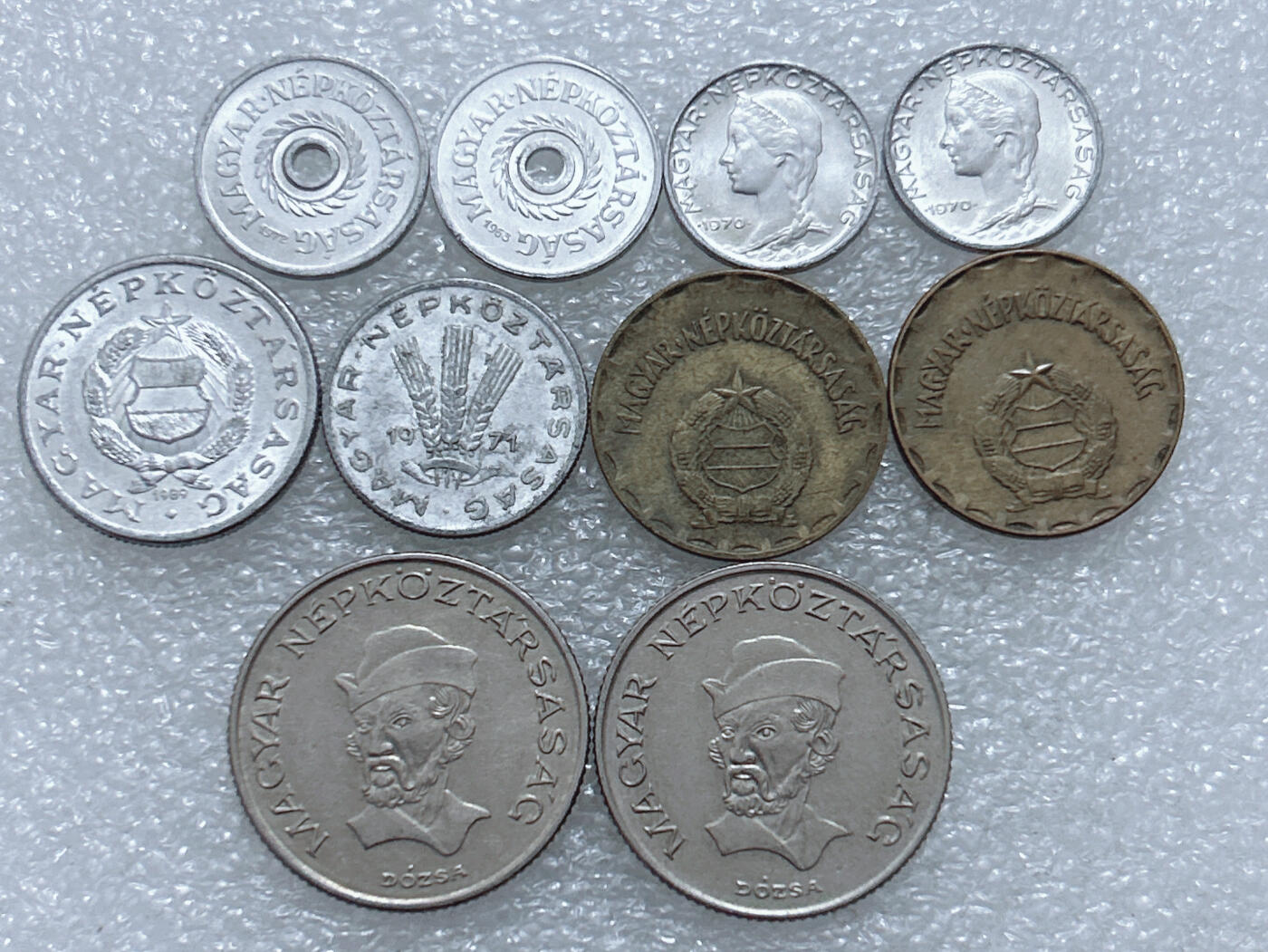 第一海外回流一元起拍收藏 散集专场  第295期 匈牙利硬币🇭🇺10枚