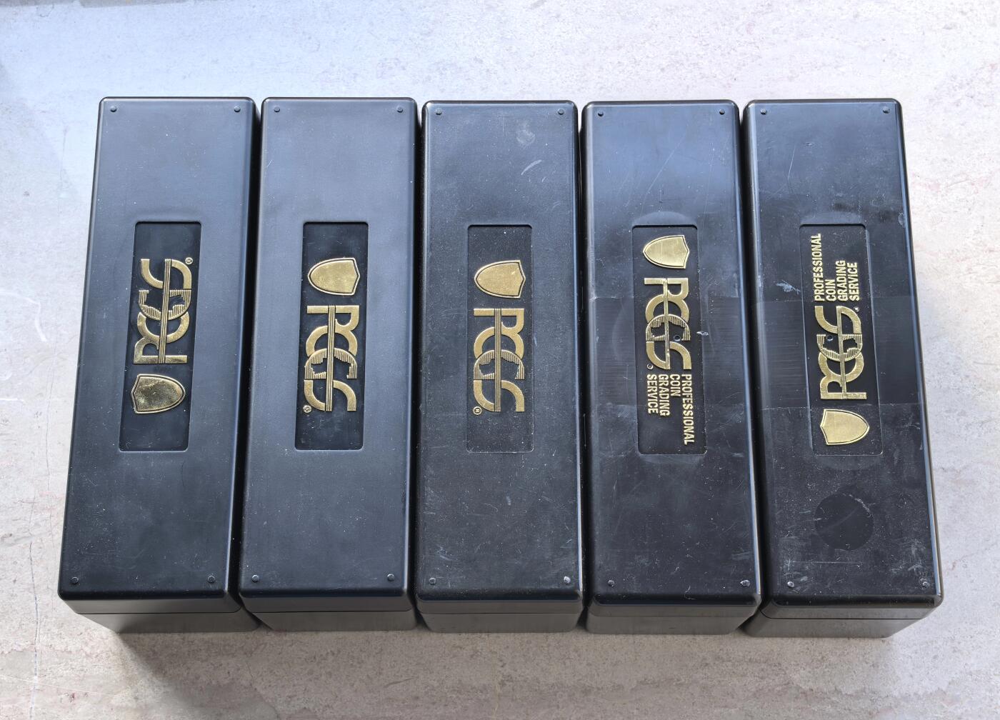 博洋堂世界钱币拍卖第158期（全场包邮） 黑色PCGS官方评级币收纳盒5个一组，每盒可存放20枚