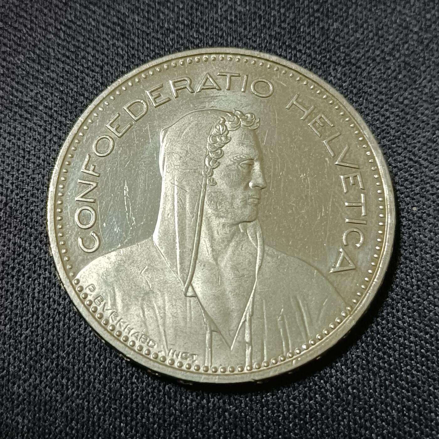 【游宝包邮场】乙巳蛇年第111期 周六集拍 瑞士 5法郎 1994年