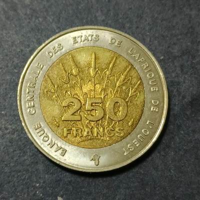 【游宝包邮场】乙巳蛇年第111期 周六集拍 - 西非 250法郎 1993年