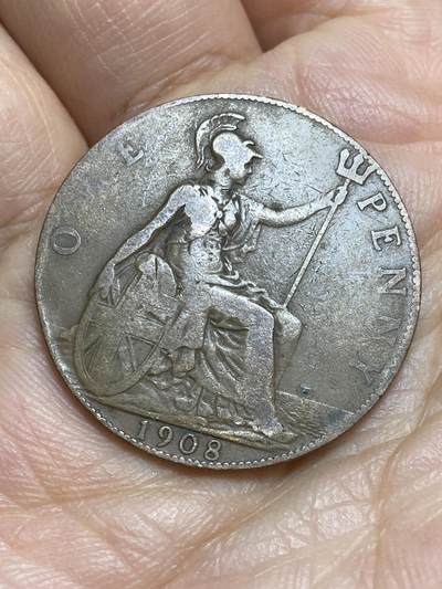 2026年第十四场(总第一百八十三场）外国好品散币场(免佣金) - 英国🇬🇧1908年1便士(爱德华七世时期)