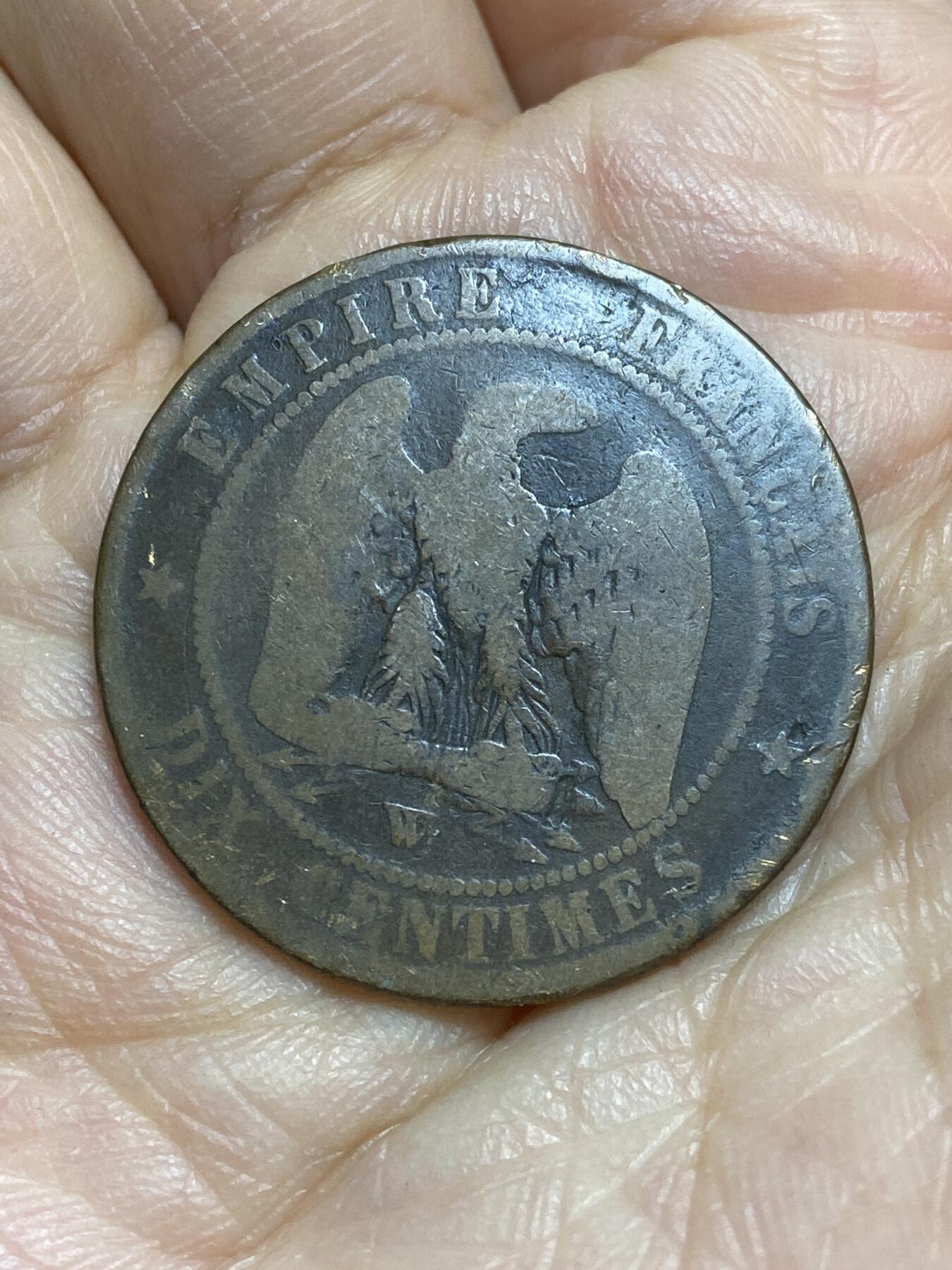 2026年第十四场(总第一百八十三场）外国好品散币场(免佣金) 法兰西第二帝国1856年10生丁(拿破仑三世第一版，W标里尔造)