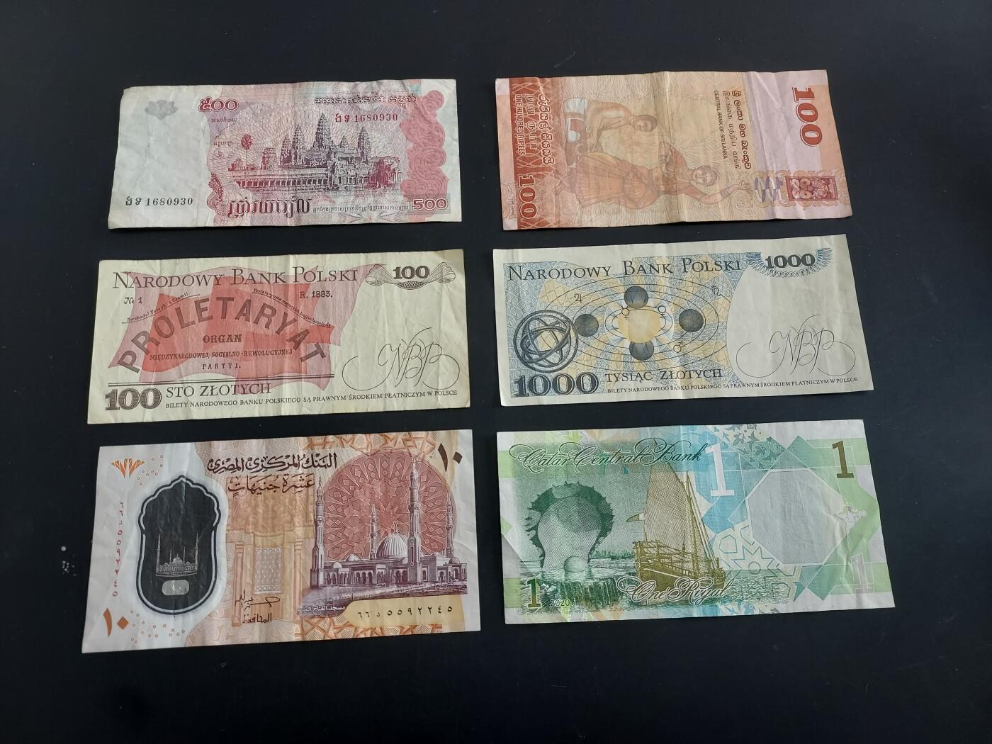 博彦收藏   1月28日 8点 钱币专场 全场包邮 波兰等外国纸币6张 流通品