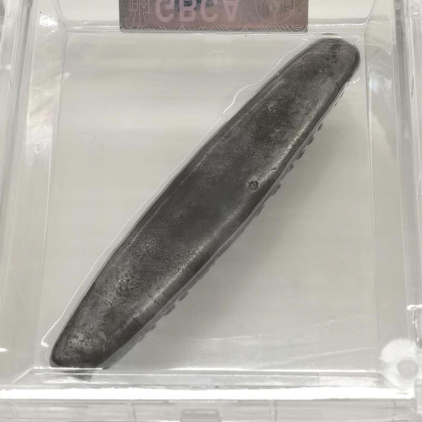 博洋堂世界钱币拍卖第158期（全场包邮） 公博 AU55 暹罗国素可泰王朝虎舌银条，118.1克，少见重量超过110克