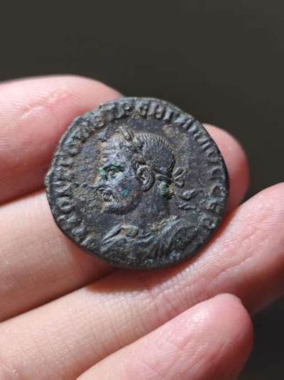 星盘世界钱币一月三十一日古典币专场 - 少见美品！罗马帝国三世纪危机 - 特雷博尼乌斯·加卢斯 4德拉克马合金银币 在位短暂 251-253年 东部地区制造 原坑口包浆老味道未清理 面左的非常少见