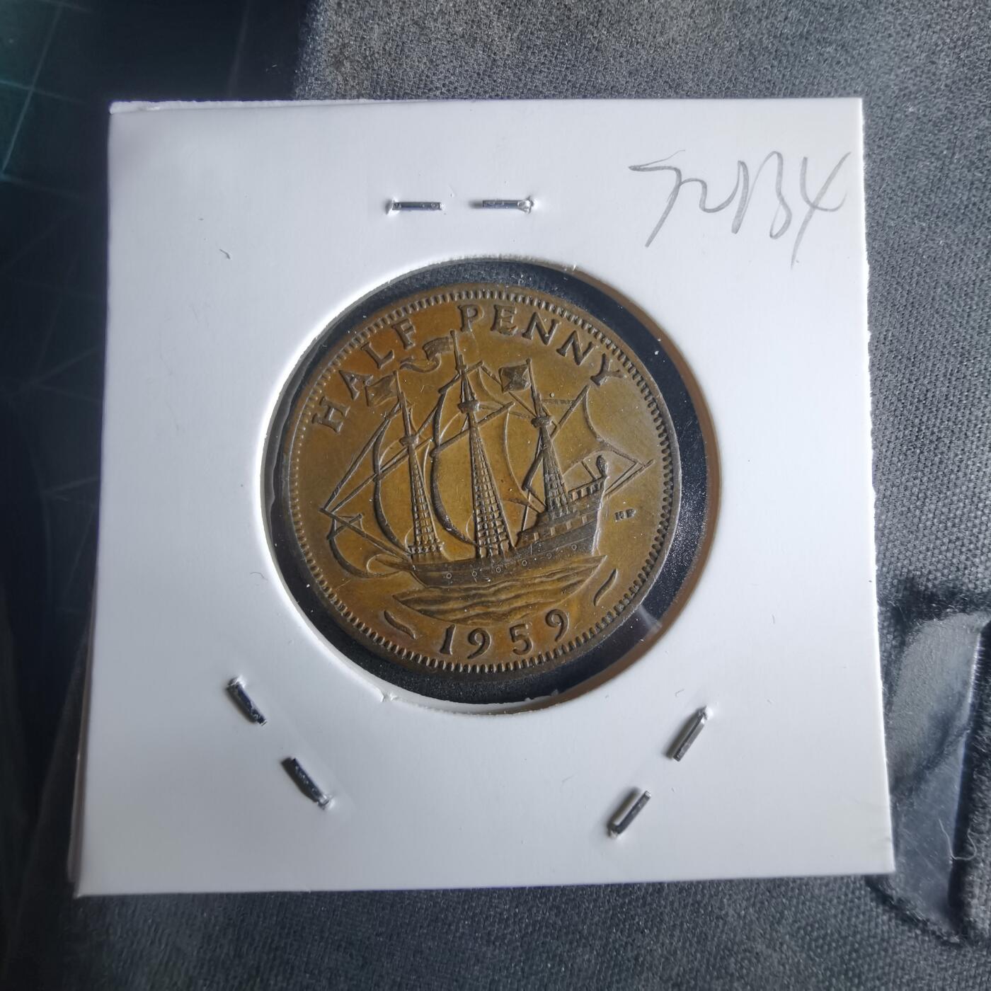 沼泽如烟--第972场 英国1959年半便士