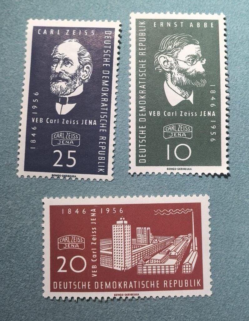 盛世勋华——号角文化勋章邮票专场拍卖第301期 东德邮政1956年发行 3全新票 卡尔蔡司