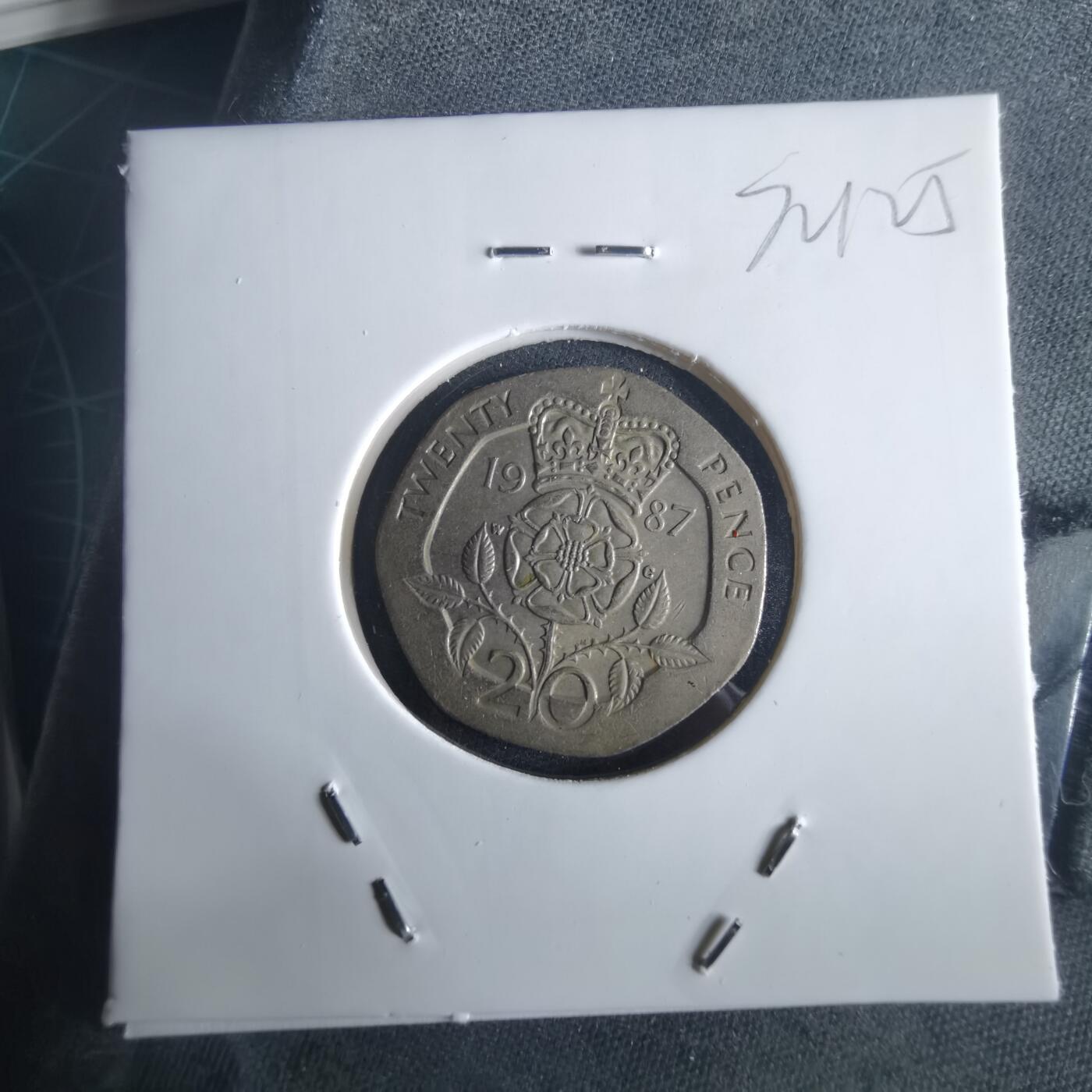 沼泽如烟--第972场 英国1987年20便士