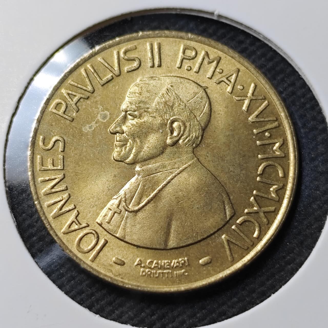 KK钱币收藏小铺  第389期  2月预留时间 周末发货  梵蒂冈200里拉 好品