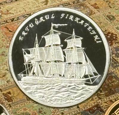 S&S Numismatic世界钱币-拍卖 第119期  - 土耳其2010年 “埃尔图鲁尔”号护卫舰沉没120周年 50里拉精制纪念银币 31.1克925银