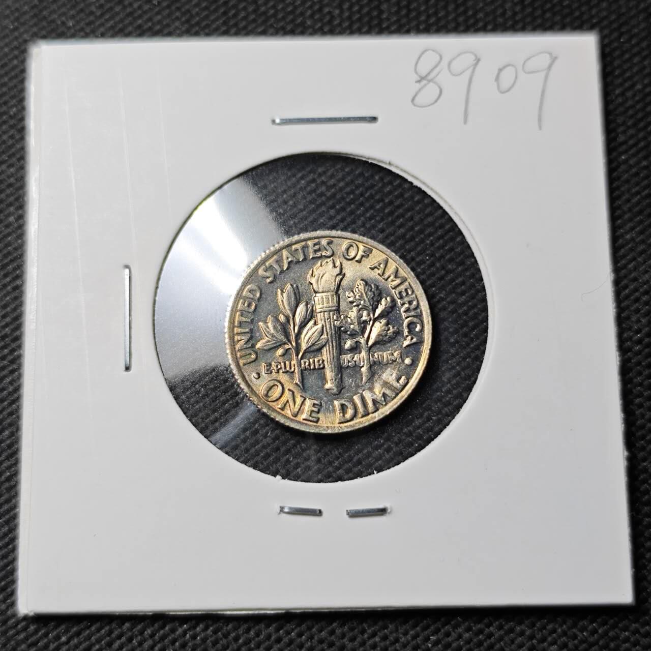 KK钱币收藏小铺  第389期  2月预留时间 周末发货  1985美国10分 拆卷品 