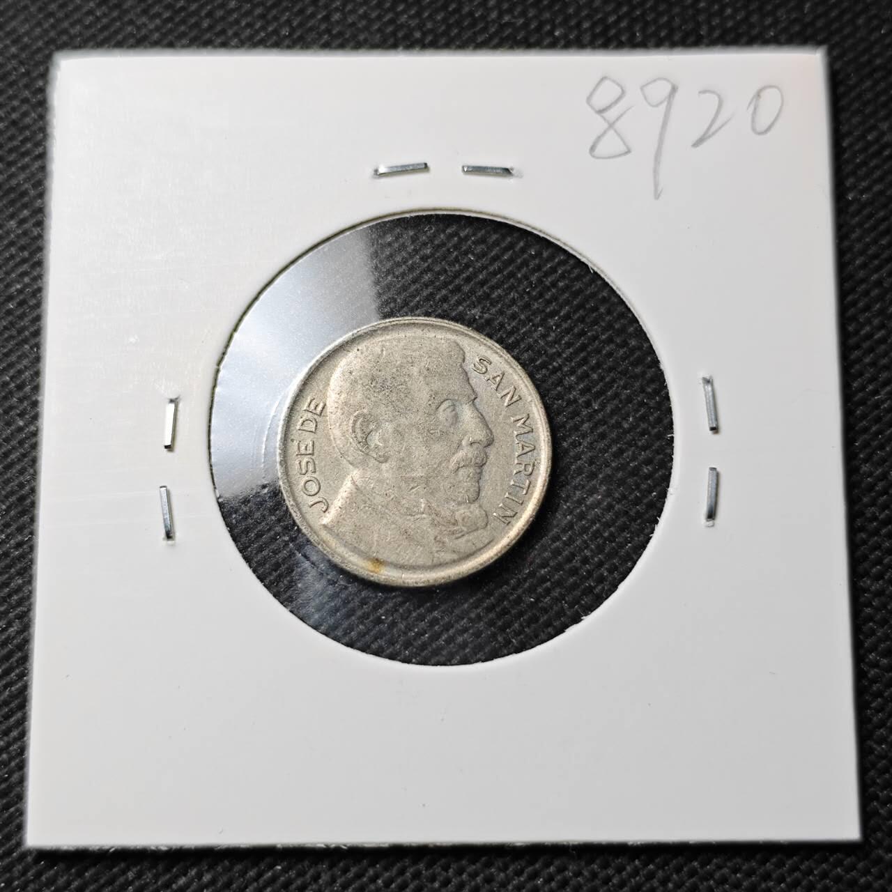 KK钱币收藏小铺  第389期  2月预留时间 周末发货 阿根廷5分纪念币 