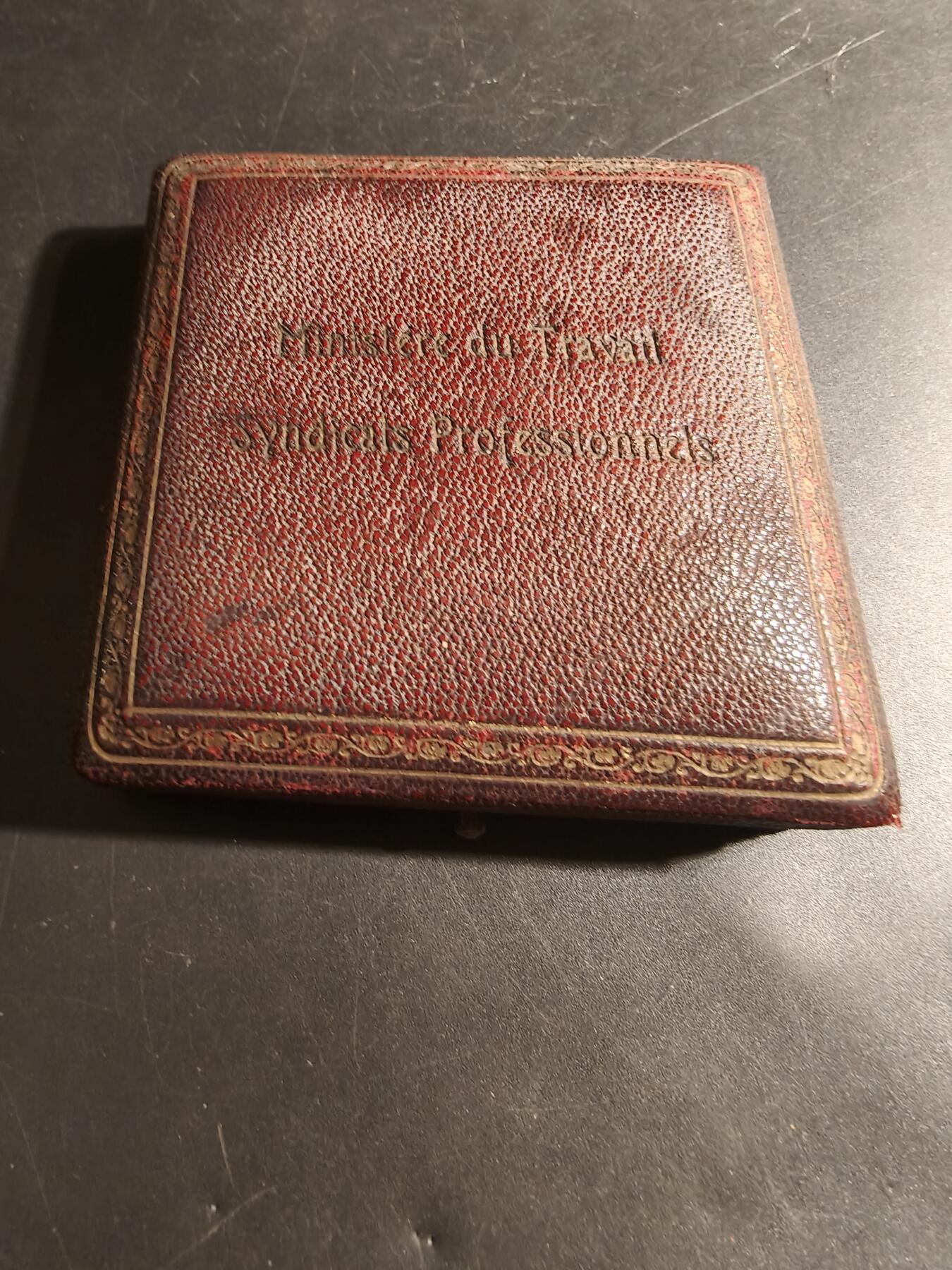 老王徽章第179期 法国1923年里昂丝绸业雇员联合会镀金大银章    原盒    800银镀金    工业女神    直径50mm     重量61.3g