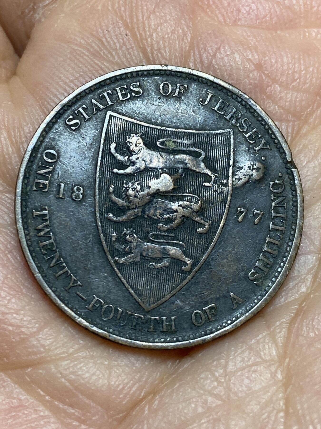 2026年第十五场(总第一百八十四场）外国好品散币场(免佣金) 有伤–英属泽西岛🇯🇪1877年1/24先令