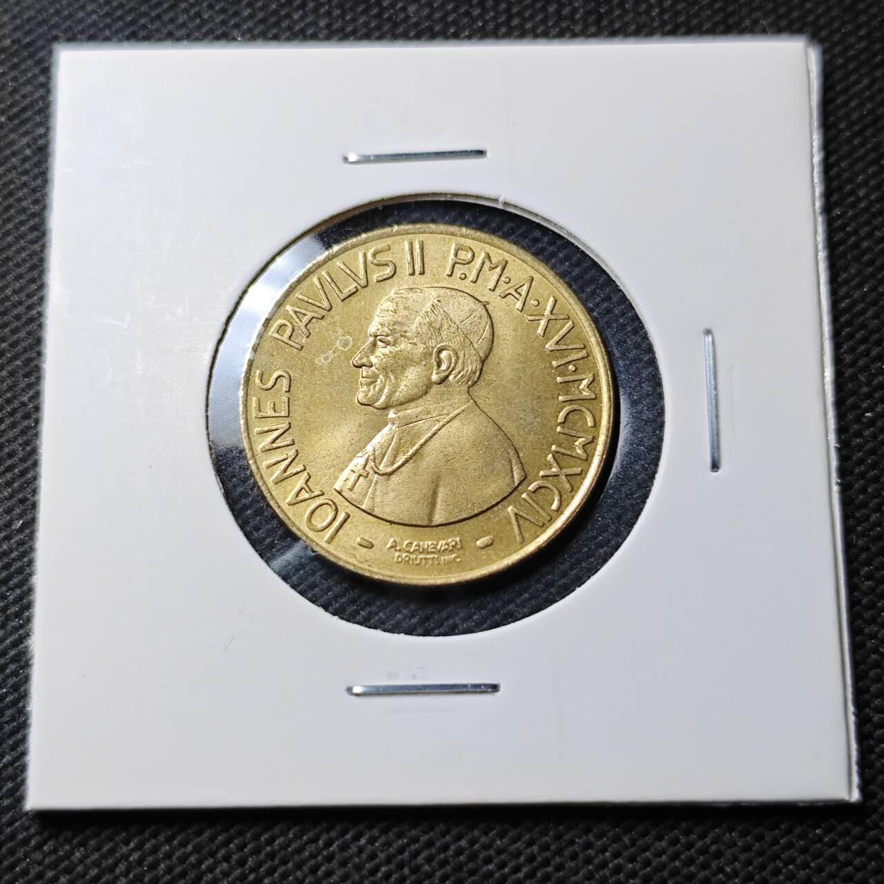 KK钱币收藏小铺  第389期  2月预留时间 周末发货  梵蒂冈200里拉 好品