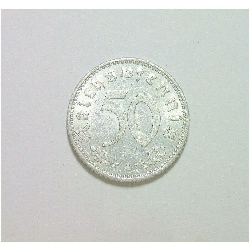 德国第三帝国1940年A版50芬尼 带原光