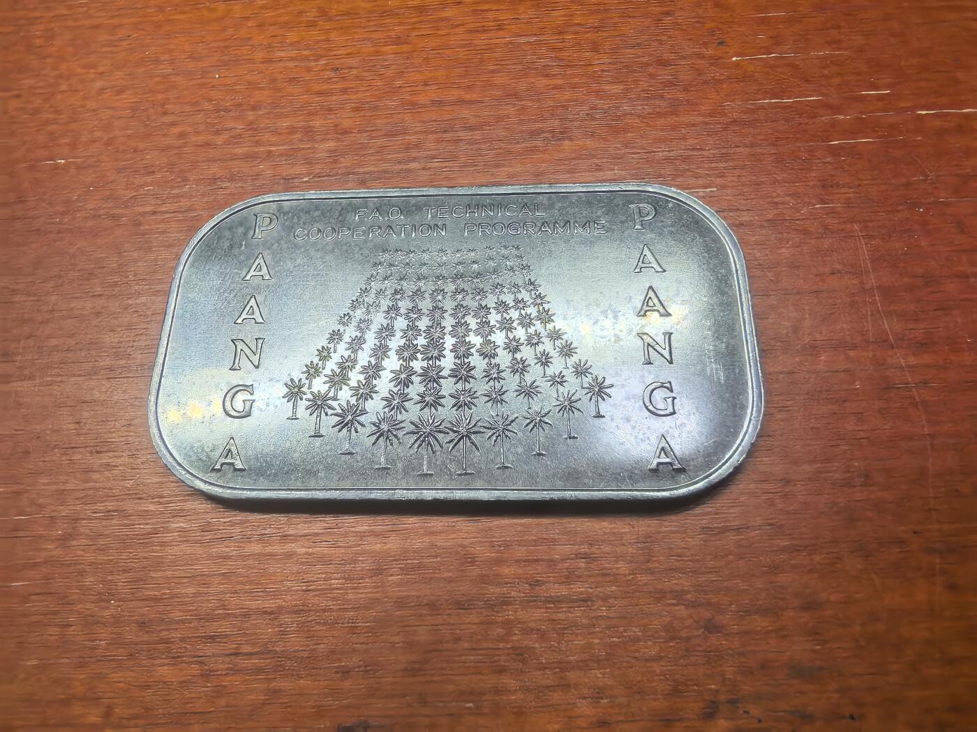 长老汇蛇年精选第九十五场拍卖 1979汤加FAO1潘加饼干币，加字版