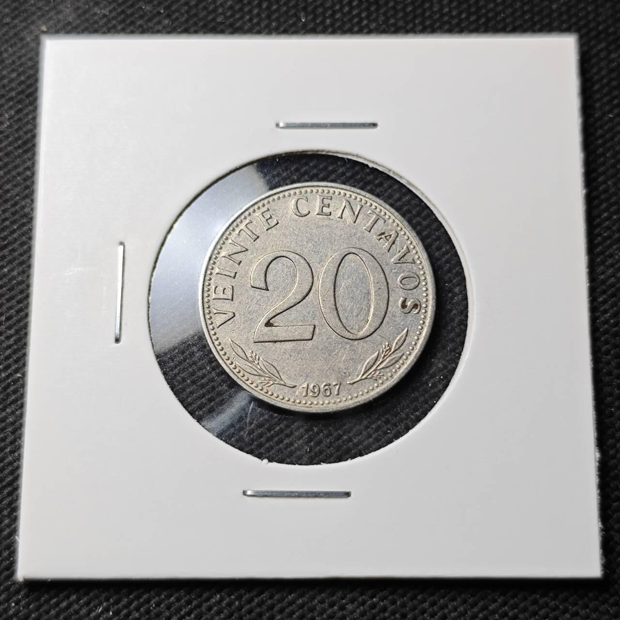 KK钱币收藏小铺  第389期  2月预留时间 周末发货  1967玻利维亚20分