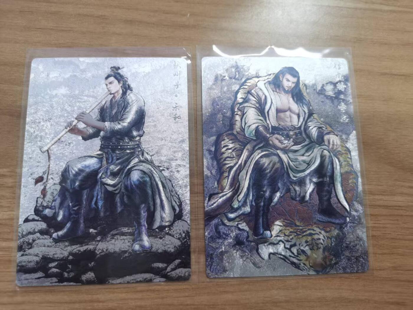 光影卡牌第29期，各家亲签，各家套卡，持续收拍品 张建东水浒，乐和＋李忠，水墨粗闪限编