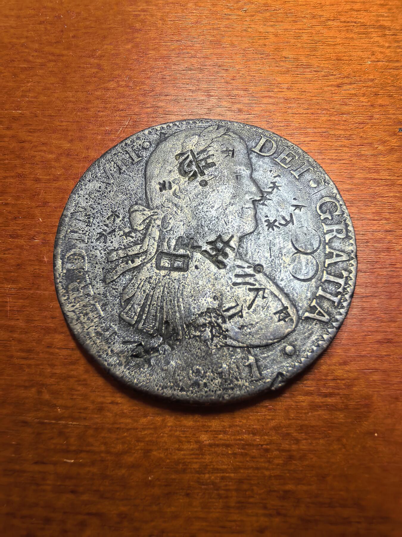 长老汇蛇年精选第九十五场拍卖 1811Mo FM西属墨西哥费七8R双柱，墨西哥城造币厂，有戳，书价高