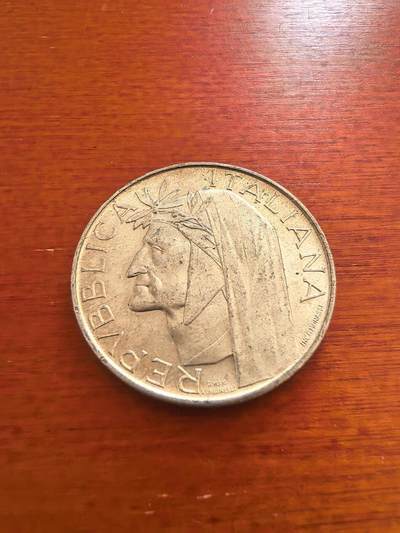 长老汇蛇年精选第九十五场拍卖 - 1965意大利但丁500里拉类精制银币，11克835银