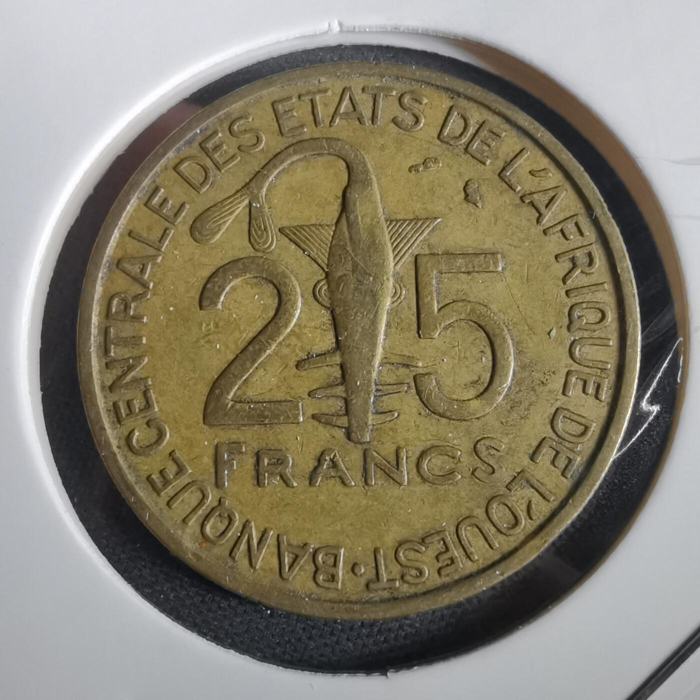 沼泽如烟--第973场 西非1970年25法郎