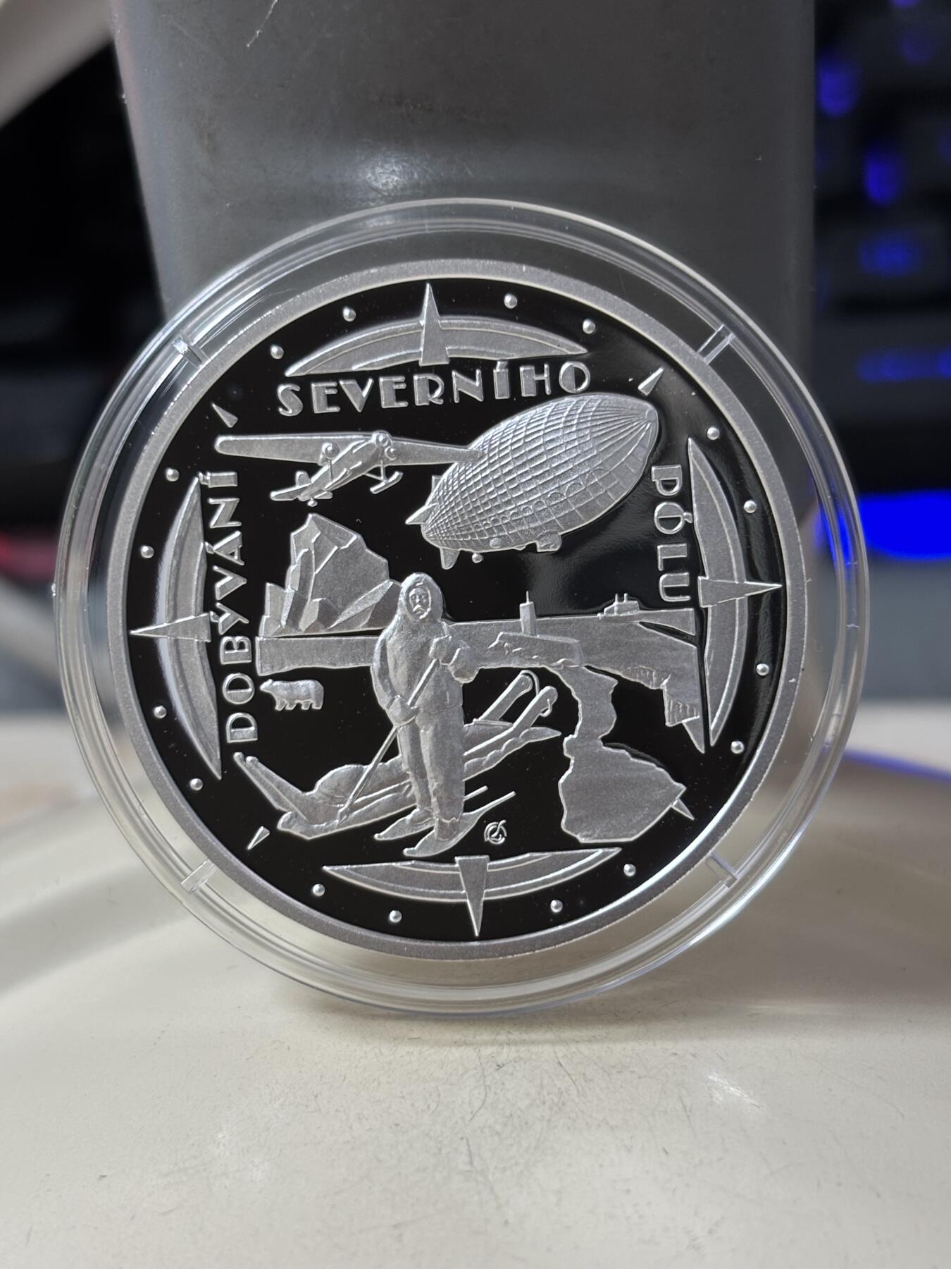 第189期拍卖 纽埃2021年征服北极系列1盎司精制纪念银币，999银，发行1000枚