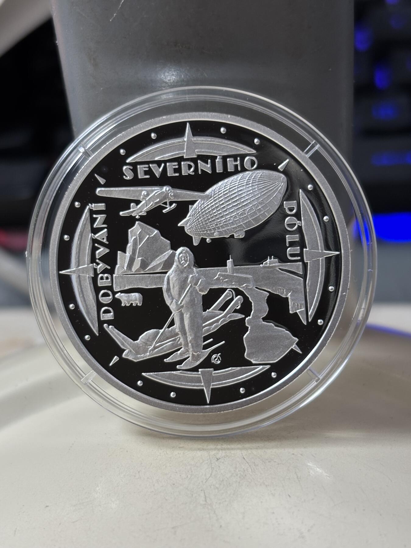 第189期拍卖 纽埃2021年征服北极系列1盎司精制纪念银币，999银，发行1000枚