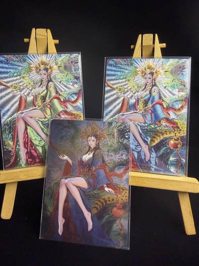 奇点新卡 无佣金 不寄存 不收拍   主攻奇点（有大佬赞助）需要多宫大佬请私聊 部分卡牌设有底价（不想玩的那么累，即使有底价也会比市场价便宜的多，懂的自然懂） 拒绝小号抬价 大家放心拍 所有拍品部分套有卡膜 部分卡牌多宫 自制卡牌 不包厂瑕 放大镜 品控 勿拍 流拍商品会循环 感谢大家支持 留个关注 不定时上新 谢谢 - 奇点卡牌 宗rich玄灵谱 西王母三工艺