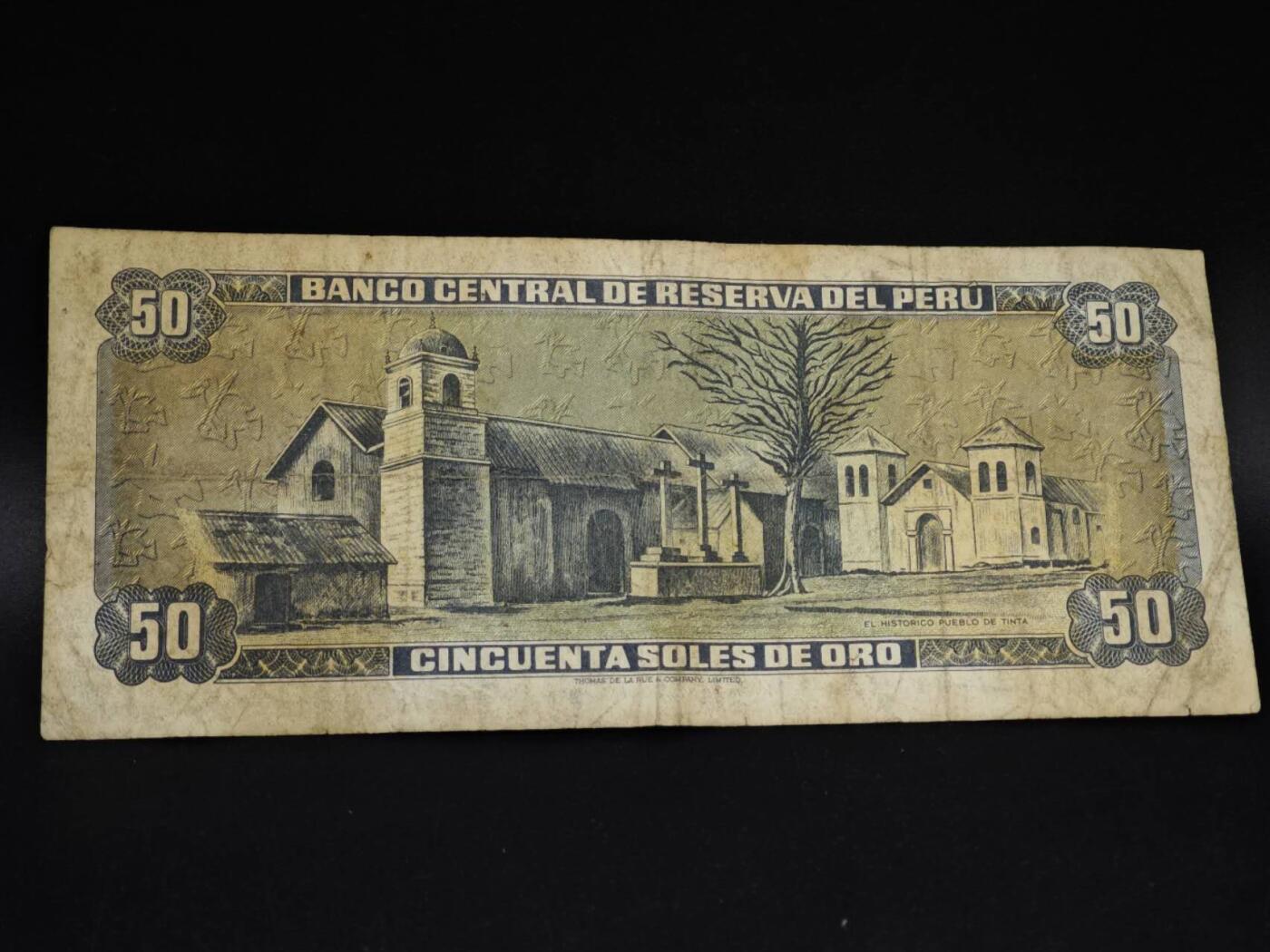 【淘币小摊】实时拍第八百五十四拍   无佣金福利纸币场   满百包邮可预留二周 每周一统一发货   秘鲁50索尔纸币【有折】