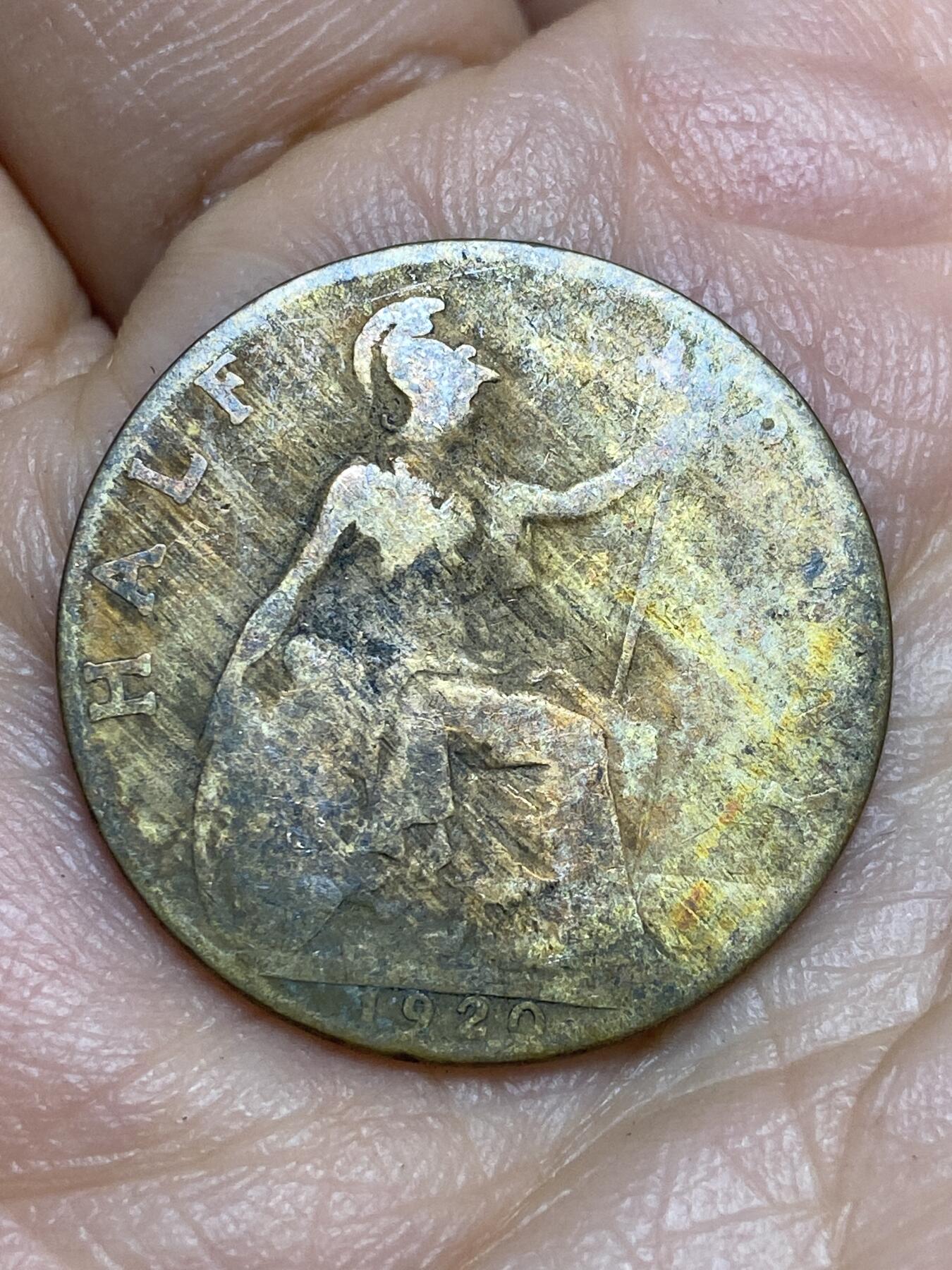 2026年第十五场(总第一百八十四场）外国好品散币场(免佣金) 英国🇬🇧1920年半便士(乔治五世第一版)