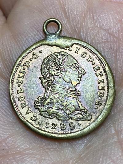 2026年第十五场(总第一百八十四场）外国好品散币场(免佣金) - 西班牙王国1785年卡洛斯三世时期，马拉维迪形制纪念章(非原铸硬币)