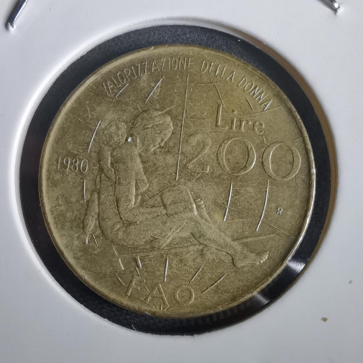 沼泽如烟--第973场 意大利1980年200里拉FAO