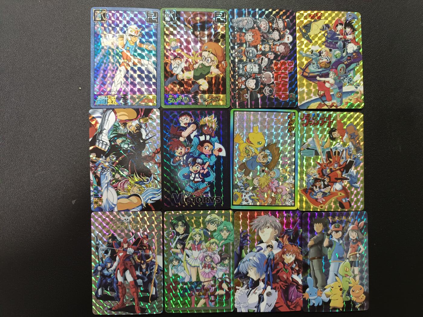 天玑星卡拍第165期《1.26周一截拍》持续收拍收评中 满赠卡需备注 动漫散卡 格子闪 自制卡 12张