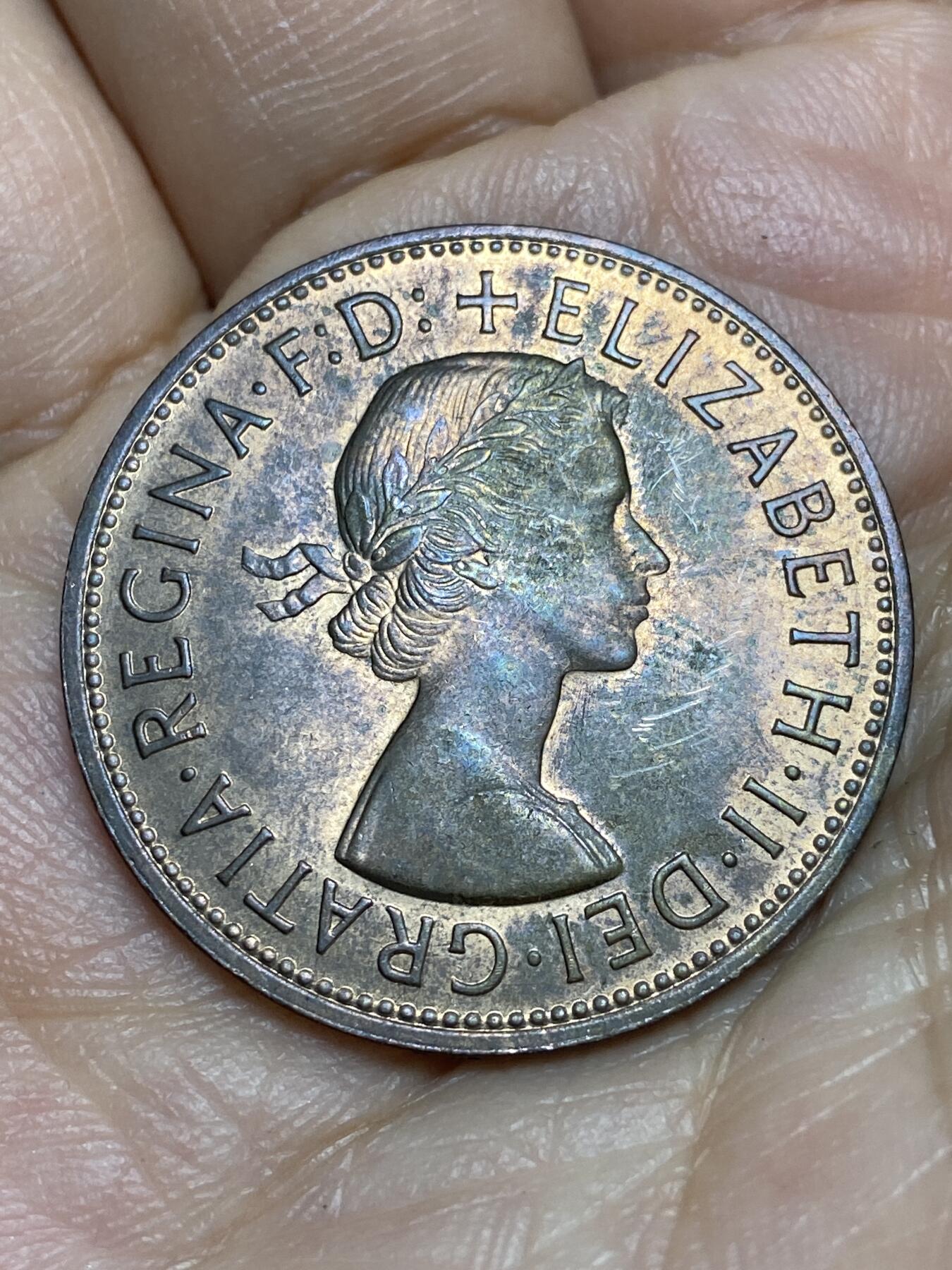 2026年第十五场(总第一百八十四场）外国好品散币场(免佣金) 带光好品–英国🇬🇧1967年1便士(伊丽莎白二世青年桂冠第二版，普制币关门年)