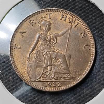 KK钱币收藏小铺  第389期  2月预留时间 周末发货 -  1932英国1法新铜币