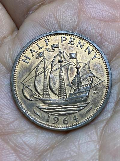 2026年第十五场(总第一百八十四场）外国好品散币场(免佣金) - 原光好品–英国🇬🇧1964年半便士(伊丽莎白二世青年桂冠第二版)