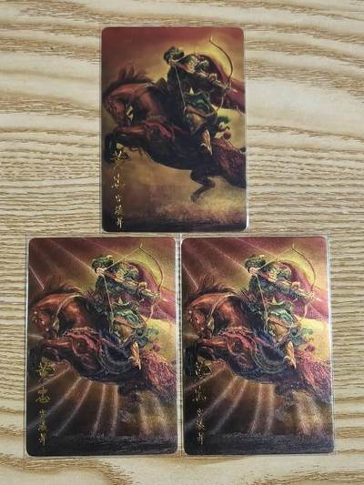 光影卡牌第29期，各家亲签，各家套卡，持续收拍品 - 权迎东三国英雄谱，黄忠3宫，2粗＋ 1普