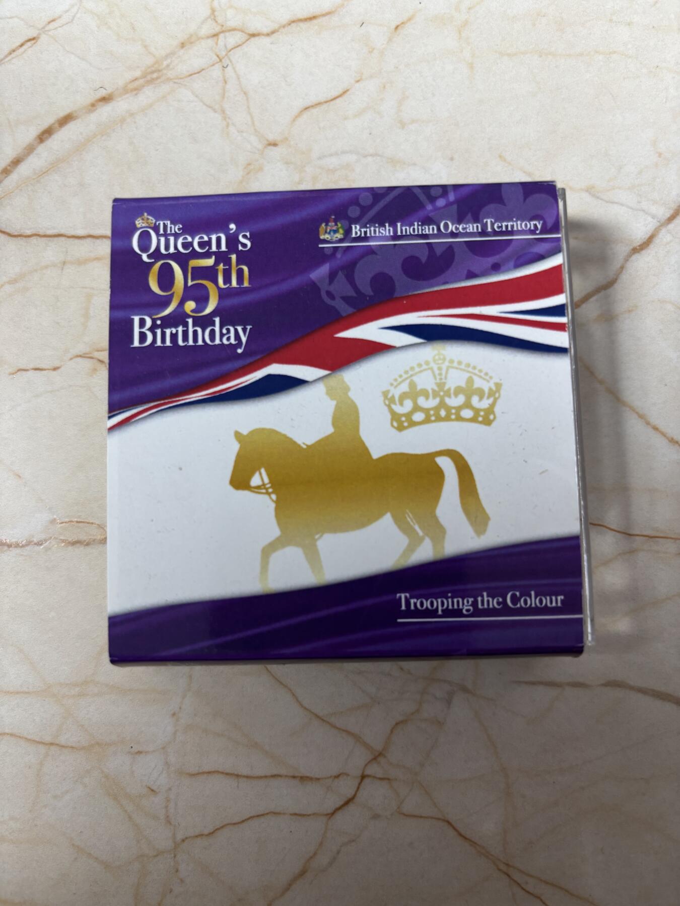 第189期拍卖 英属印度洋2021年伊丽莎白二世女王95岁生日银币，925银，8克，发行199枚