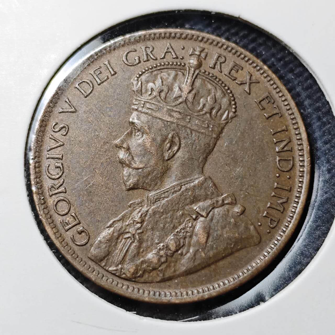 KK钱币收藏小铺  第389期  2月预留时间 周末发货 英属加拿大1分铜币 