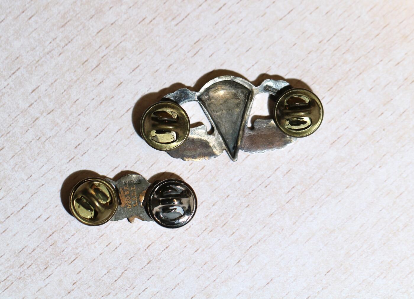 大猫徽章拍卖 第287期 二战美军飞虎队臂章，中上，英国二战纯银战伤奖章，中下美军伞兵胸章，迷你章，纯银，右1美军高级射击章，纯银