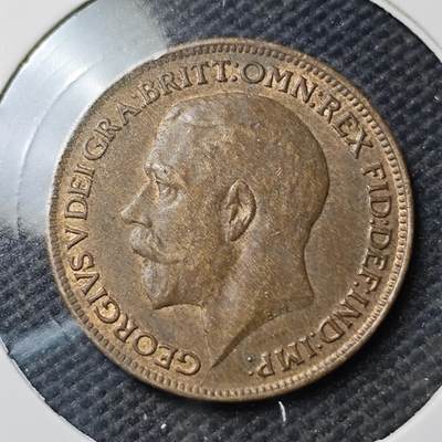 KK钱币收藏小铺  第389期  2月预留时间 周末发货 -  1921英国1法新铜币