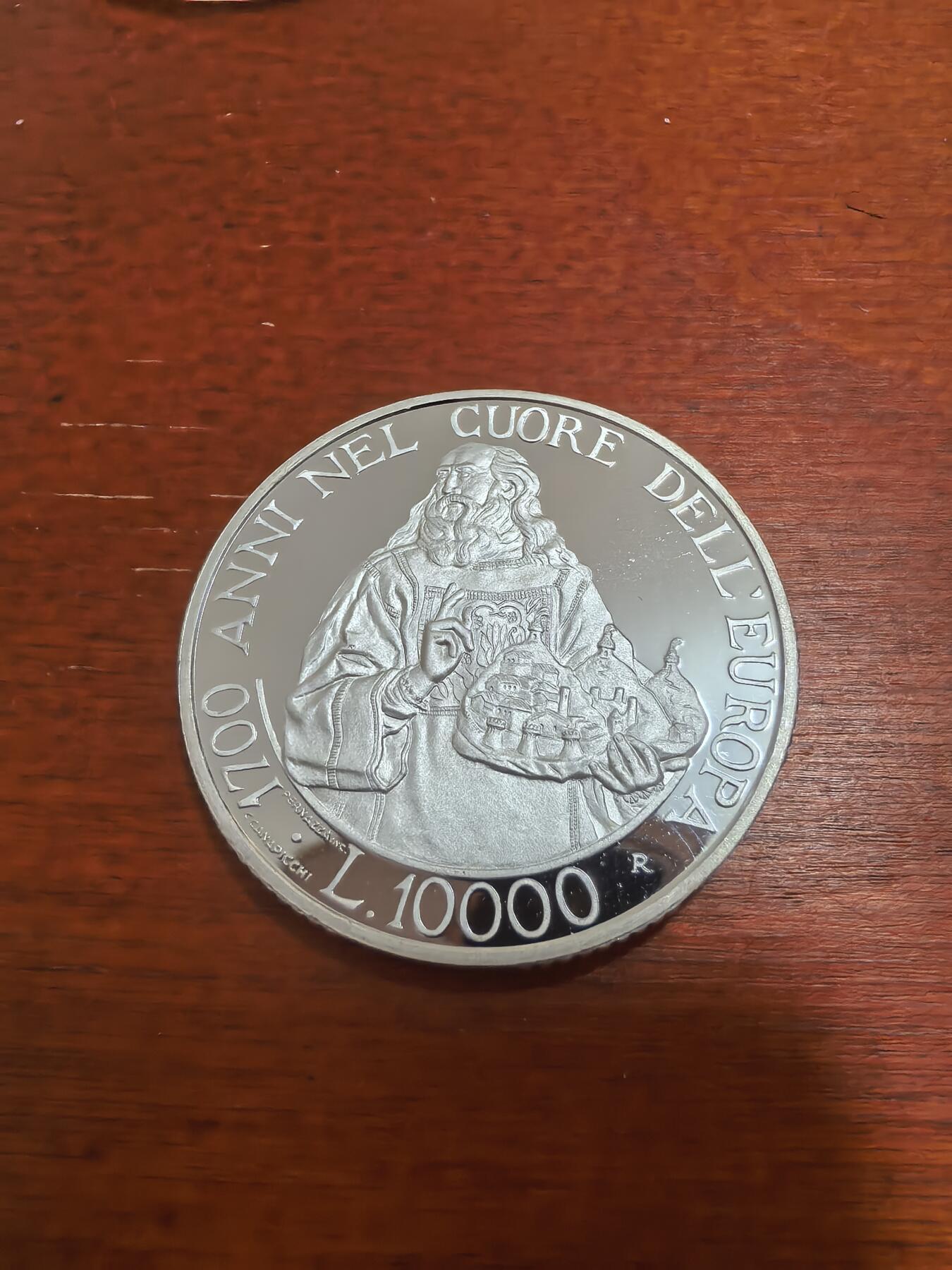 长老汇蛇年精选第九十五场拍卖 2000圣马力诺共和国1700年10000里拉精制银币，22克835银，1.8万枚