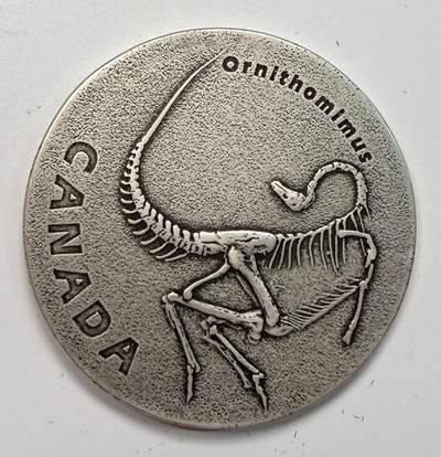 S&S Numismatic世界钱币-拍卖 第119期  - 加拿大2017年 史前恐龙系列-似鸟龙 20家园仿古纪念银币 盒证齐全 31.39克9999银