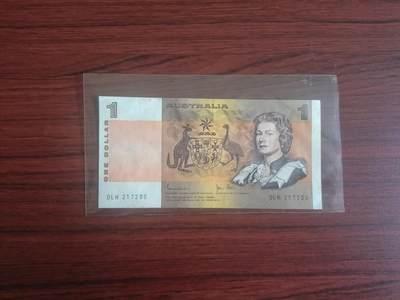 评级卡卡牌纸币0元起拍（欢迎捡漏） - 澳大利亚🇦🇺老1元，票面平整，有斑