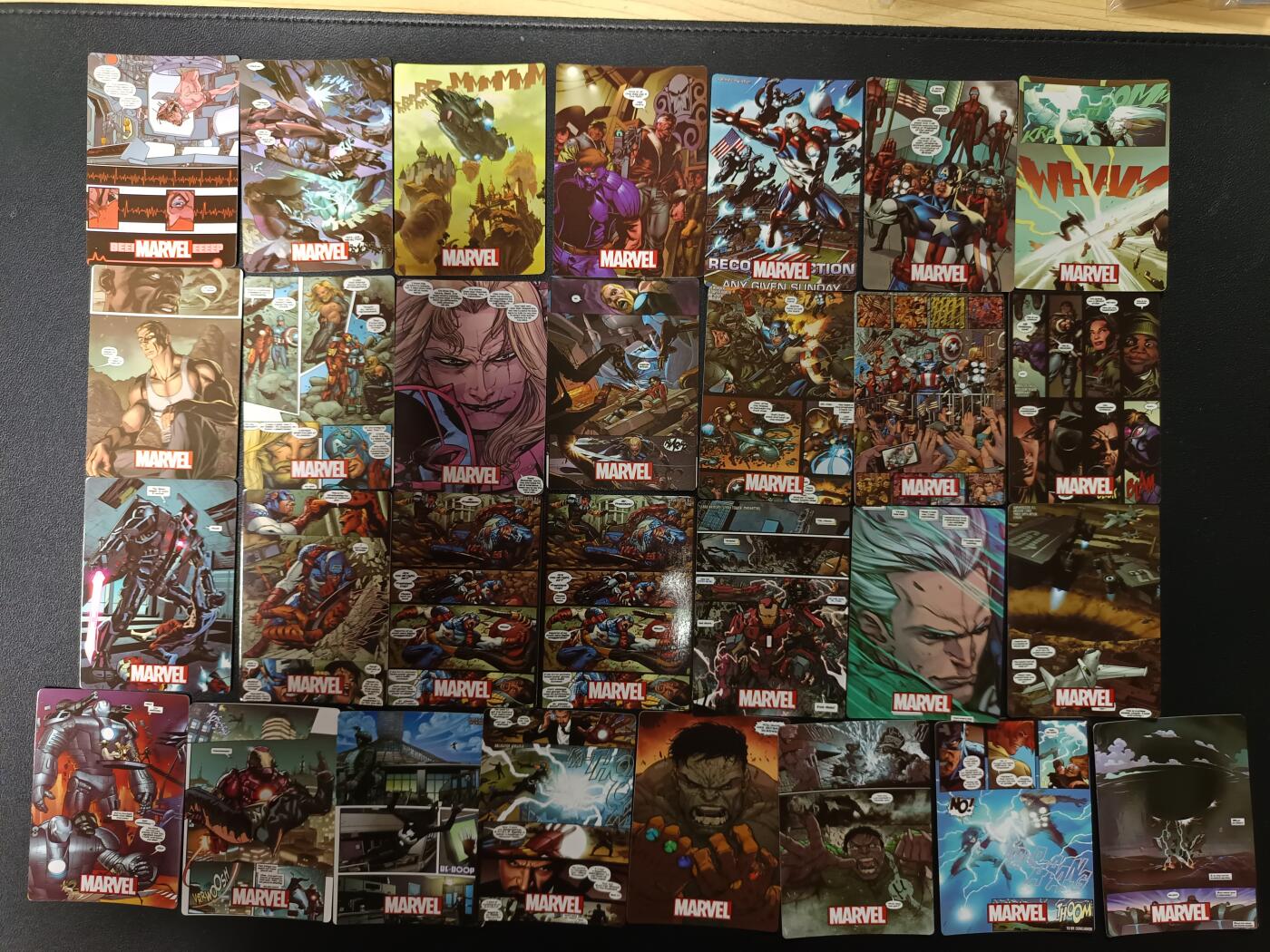 天玑星卡拍第165期《1.26周一截拍》持续收拍收评中 满赠卡需备注 漫威英雄 纱布闪 自制卡 29张