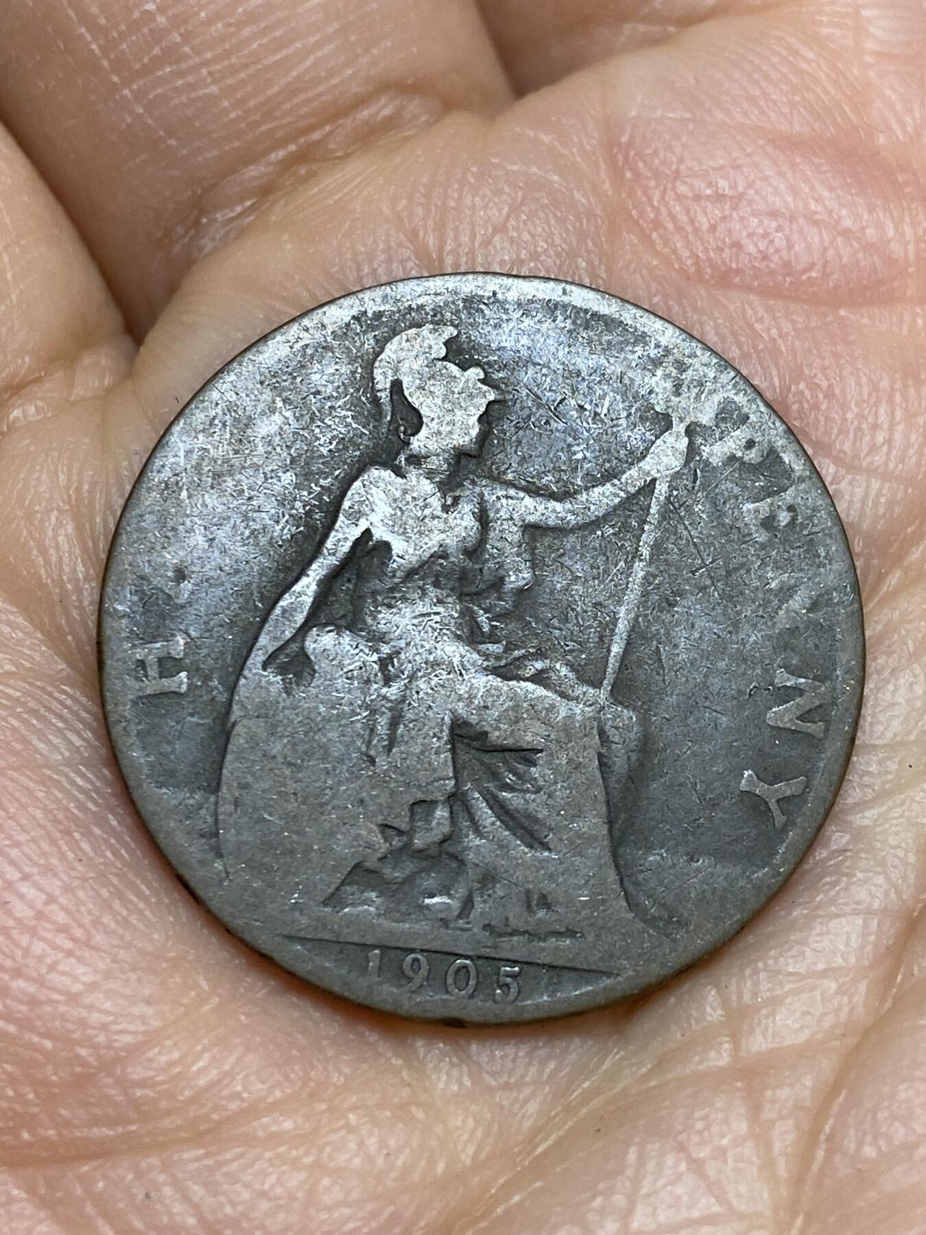 2026年第十五场(总第一百八十四场）外国好品散币场(免佣金) 英国🇬🇧1905年半便士(爱德华七世时期)